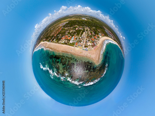 Little planet of Pontal do Cupe beach, Pernambuco, Ipojuca, Brazil