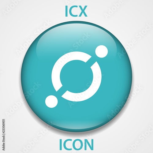 Icon Coin cryptocurrency blockchain icon. Virtual electronic, internet money or cryptocoin symbol, logo