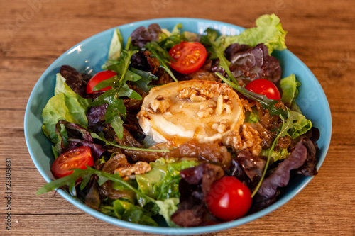 A goat cheese salad plate