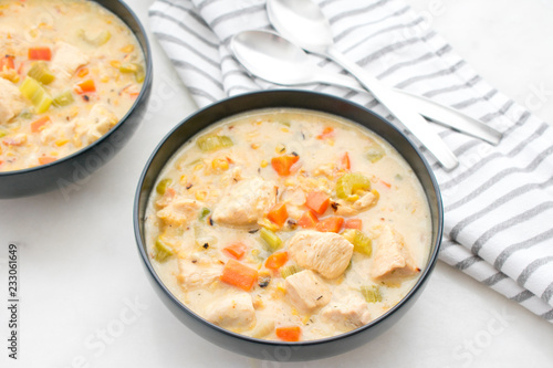 Plakat w ramie Chicken and Corn Chowder