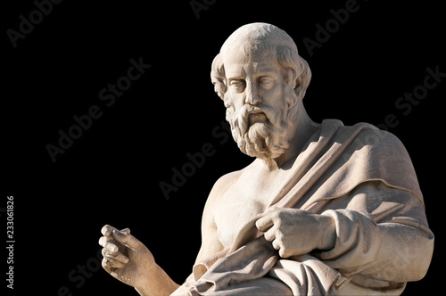 classic statues Plato close up photo
