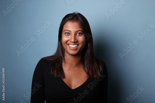 Portrait of a mixed race woman