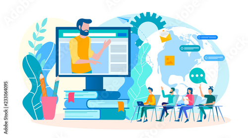 Webinar on learning foreign languages. Online training.