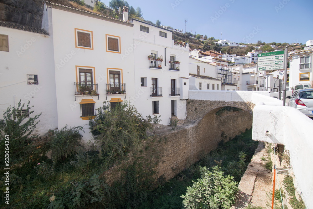 Setenil de las Bodegas village in Cadiz province Andalusia Spain