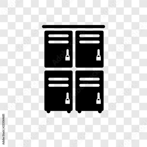 Lockers vector icon isolated on transparent background, Lockers transparency logo design