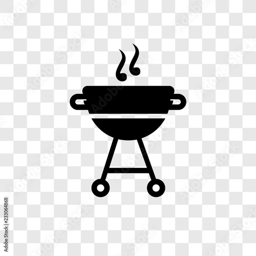 Barbecue with Wheels vector icon isolated on transparent background, Barbecue with Wheels transparency logo design
