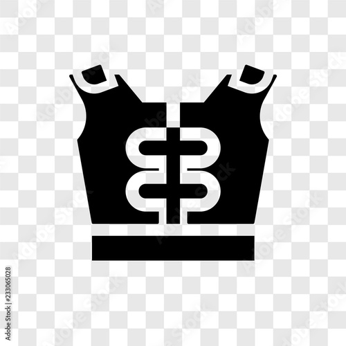 Shoulder Pad vector icon isolated on transparent background, Shoulder Pad transparency logo design