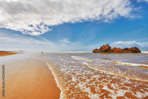 Beautiful Atlantic Ocean landscape somewhere between Essaouira, Morocco