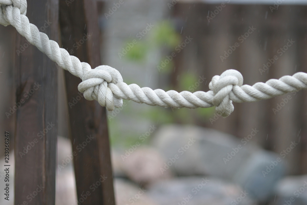 rope on a fence