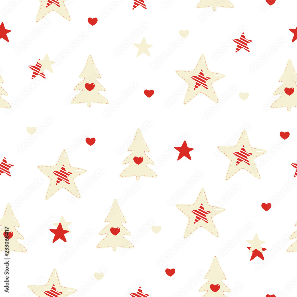 Merrry Christmas pattern stars