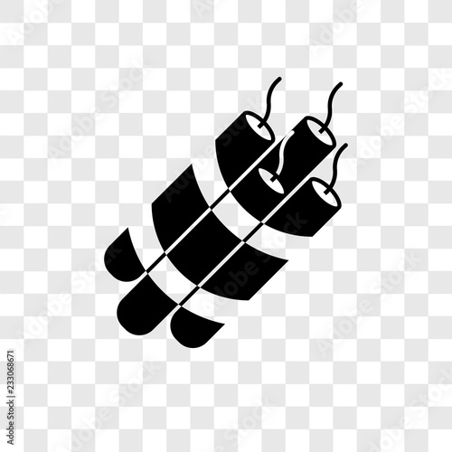 Dynamite vector icon isolated on transparent background, Dynamite transparency logo design