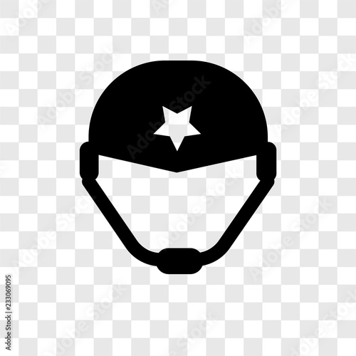 Helmet vector icon isolated on transparent background, Helmet transparency logo design photo