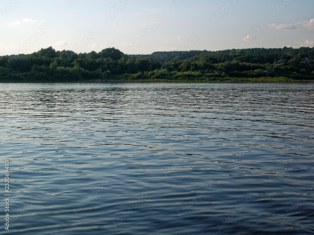the Bank of the Oka river in summer the Bank of the Oka river in summer