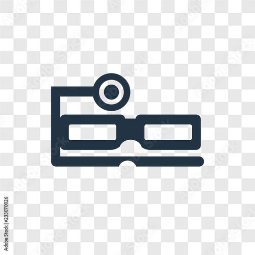 Ar glasses vector icon isolated on transparent background, Ar glasses transparency logo design