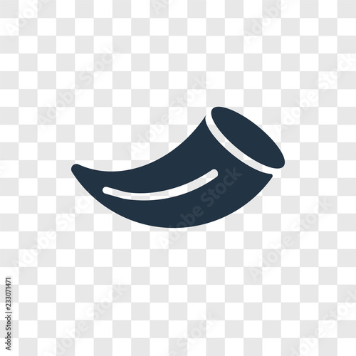Shofar vector icon isolated on transparent background, Shofar transparency logo design