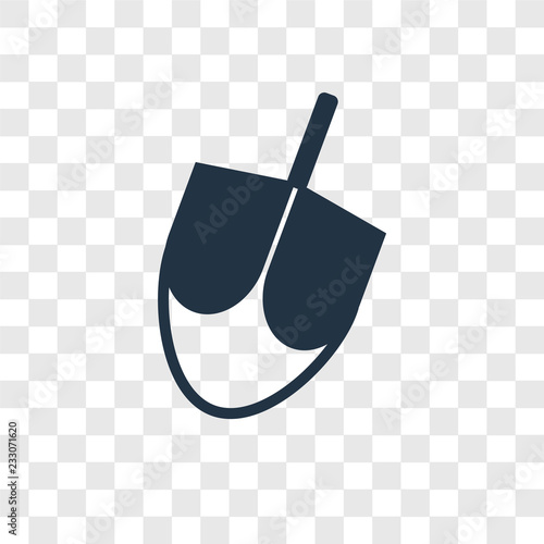 Dreidel vector icon isolated on transparent background, Dreidel transparency logo design
