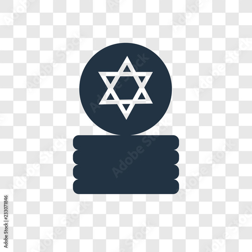 Jewish Coins vector icon isolated on transparent background, Jewish Coins transparency logo design