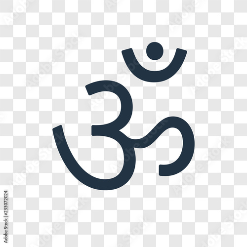 Om vector icon isolated on transparent background, Om transparency logo design