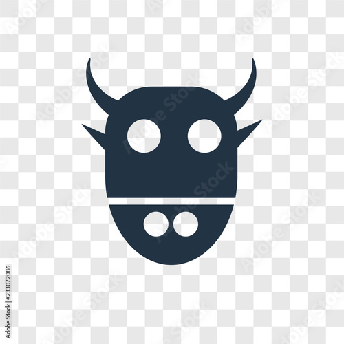Sac cow vector icon isolated on transparent background, Sac cow transparency logo design