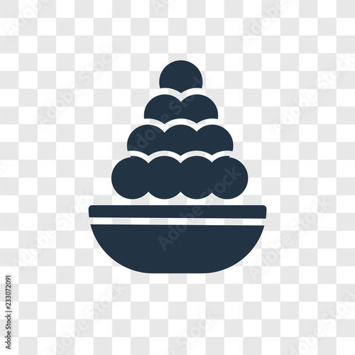 Laddu vector icon isolated on transparent background, Laddu transparency logo design