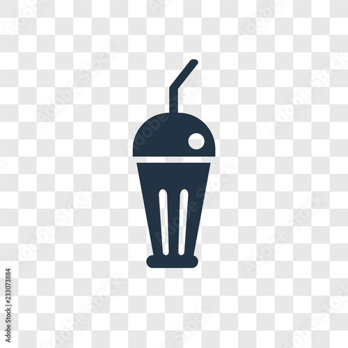 Milkshake vector icon isolated on transparent background, Milkshake transparency logo design
