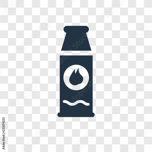 Hot sauce vector icon isolated on transparent background, Hot sauce transparency logo design
