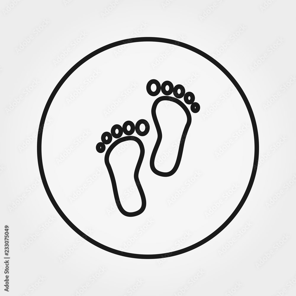 Bare feet baby. Universal Icon. Vector. Editable Thin line. Bare feet baby. Universal Icon. Vector. Editable Thin line.