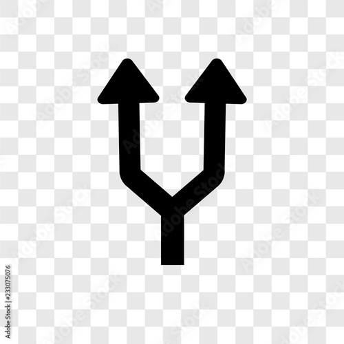 Split Arrows vector icon isolated on transparent background, Split Arrows transparency logo design