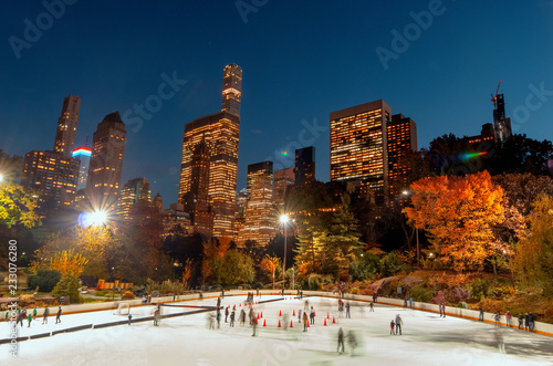 Ice Rink in Central Park , New York City