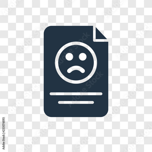 Complaint vector icon isolated on transparent background, Complaint transparency logo design