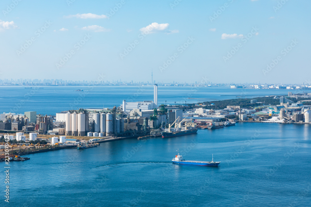 (千葉県ｰ湾岸風景)ポートタワーから見渡す東京湾の風景１