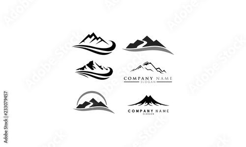 set template mountain silhouette