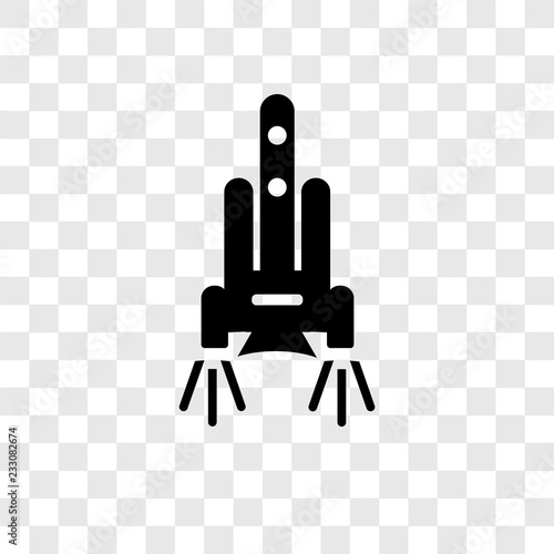 Space Shuttle vector icon isolated on transparent background, Space Shuttle transparency logo design