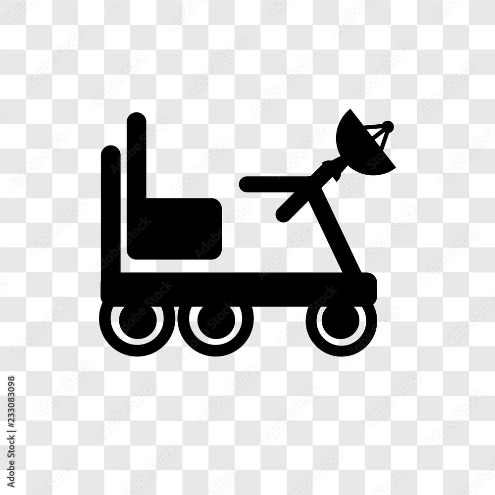 Moon rover vector icon isolated on transparent background, Moon rover transparency logo design Moon rover vector icon isolated on transparent background, Moon rover transparency logo design