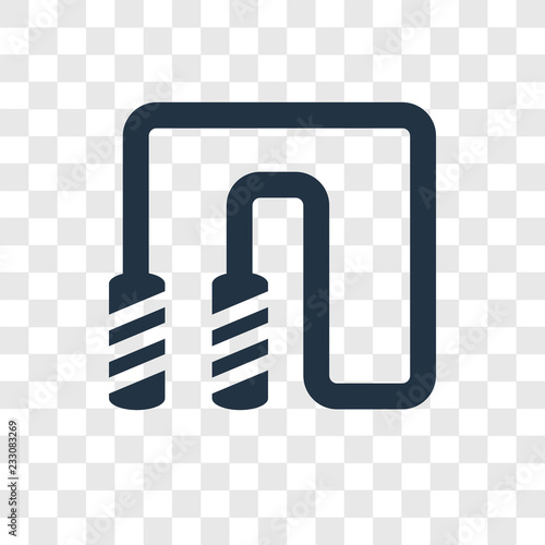 Jumping rope vector icon isolated on transparent background, Jumping rope transparency logo design