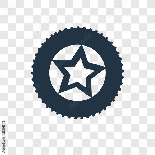 Tire vector icon isolated on transparent background, Tire transparency logo design