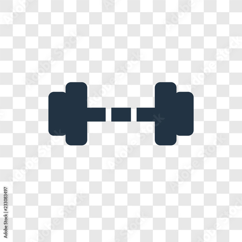 Dumbbell vector icon isolated on transparent background, Dumbbell transparency logo design