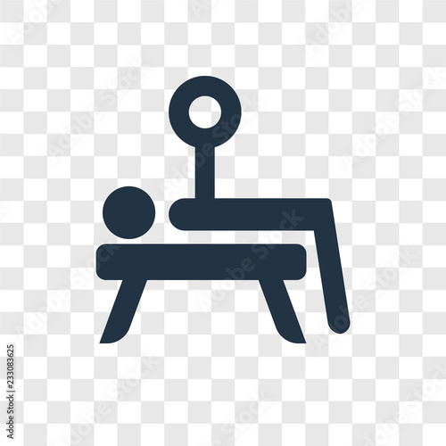 Fitness bench vector icon isolated on transparent background, Fitness bench transparency logo design