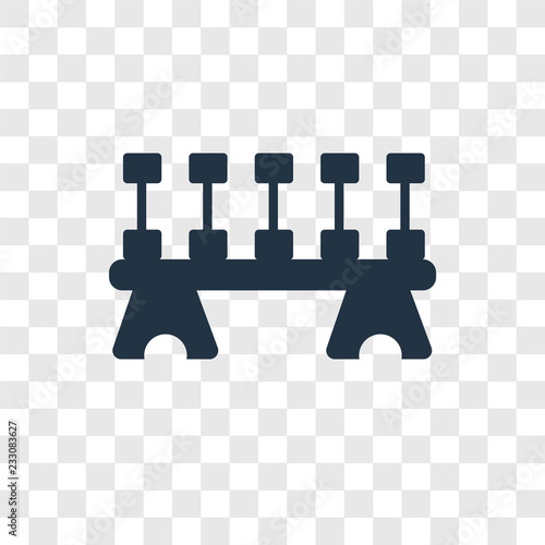 Dumbbell vector icon isolated on transparent background, Dumbbell transparency logo design