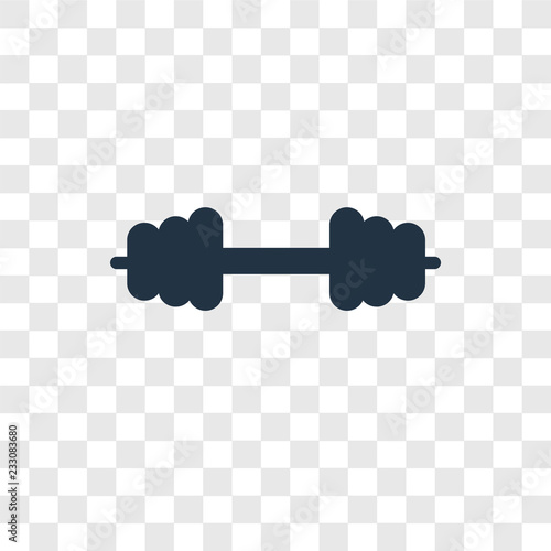 Dumbbell vector icon isolated on transparent background, Dumbbell transparency logo design