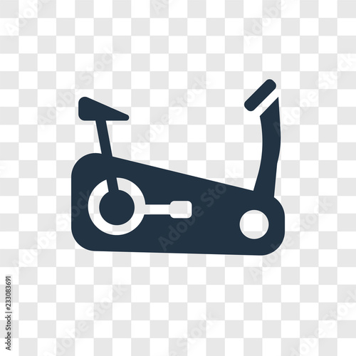 Stationary bike vector icon isolated on transparent background, Stationary bike transparency logo design