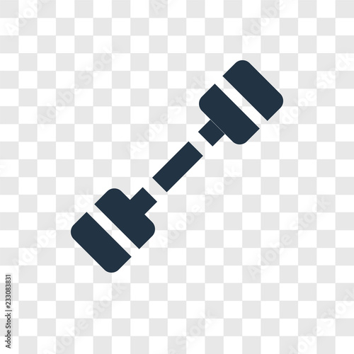 Dumbbell vector icon isolated on transparent background, Dumbbell transparency logo design