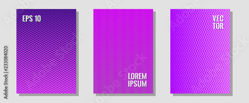 Cool flyers set, vector halftone poster backgrounds.