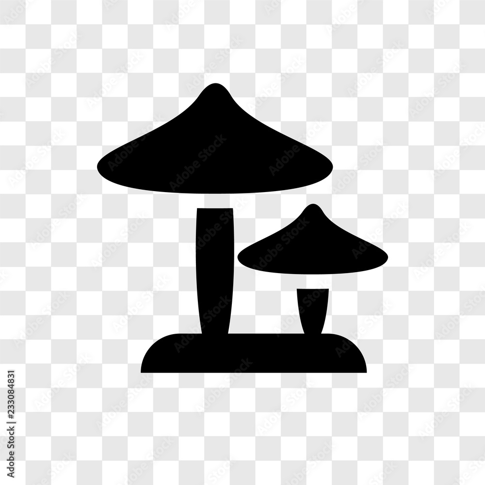 Mushroom vector icon isolated on transparent background, Mushroom transparency logo design Mushroom vector icon isolated on transparent background, Mushroom transparency logo design