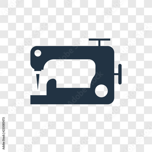Sewing machine vector icon isolated on transparent background, Sewing machine transparency logo design