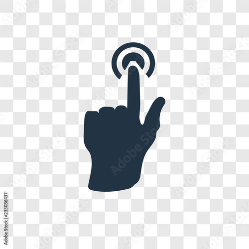 Push Button vector icon isolated on transparent background, Push Button