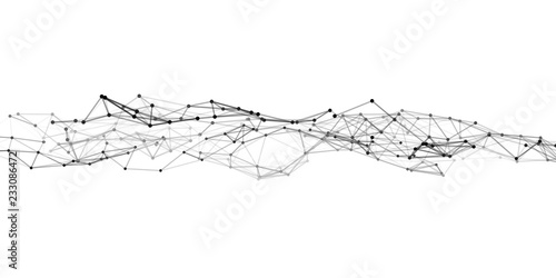 Abstract technology background. Science background. Big data. Background vector. Plexus effect. Network connection structure. Vector illustration.