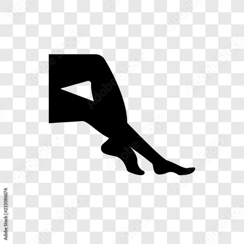 Legs vector icon isolated on transparent background, Legs transparency logo design