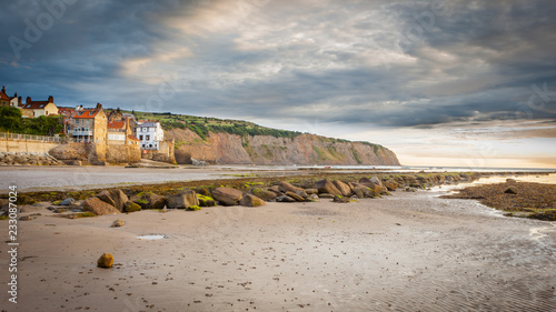 sunrise at robin hoods bay, north yorkshire