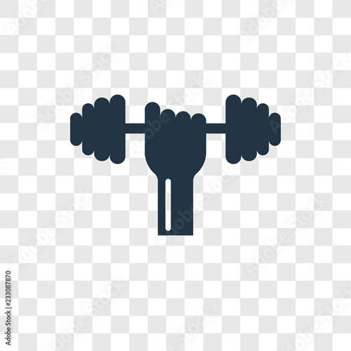 Dumbbell vector icon isolated on transparent background, Dumbbell transparency logo design